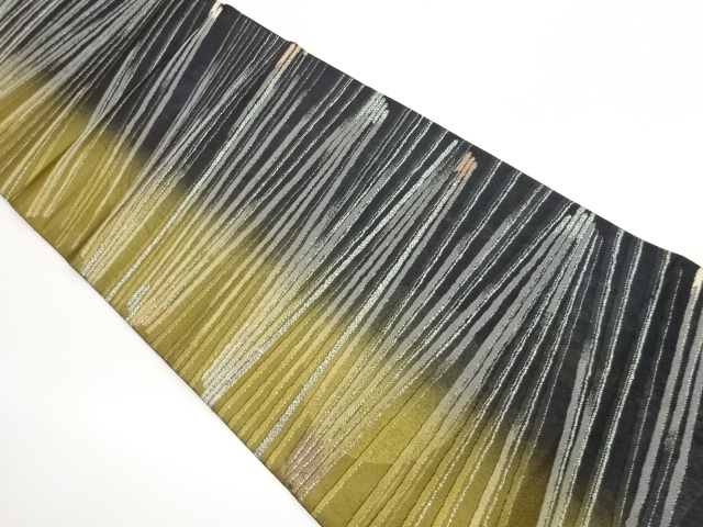 JAPANESE FUKURO OBI / WOVEN ABSTRACT STRIPE